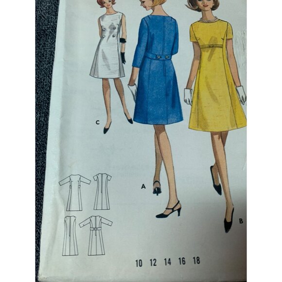 Butterick Misses Dress Sewing Pattern sz 14 4076 - uncut - Picture 3 of 9
